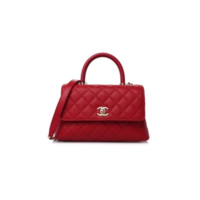 CHANEL MINI COCO HANDLE FLAP RED 1176179 (23*14*10cm)